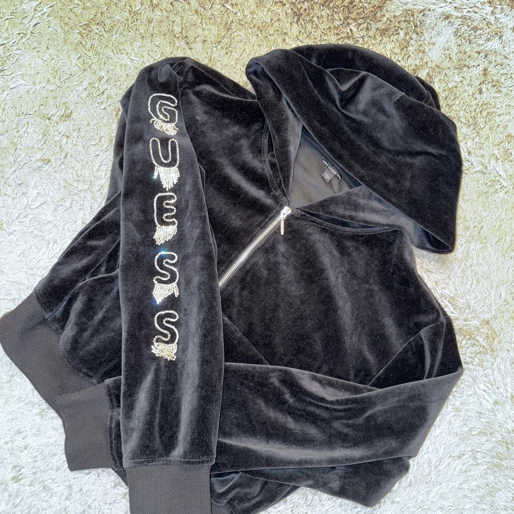 Guess Rhinestone Fringe Cropped Jacket! - Picture 3 of 5